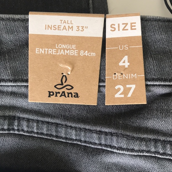 Prana London Jean Grey Denim Skinny Stretch Size 4 NWT - Picture 7 of 13